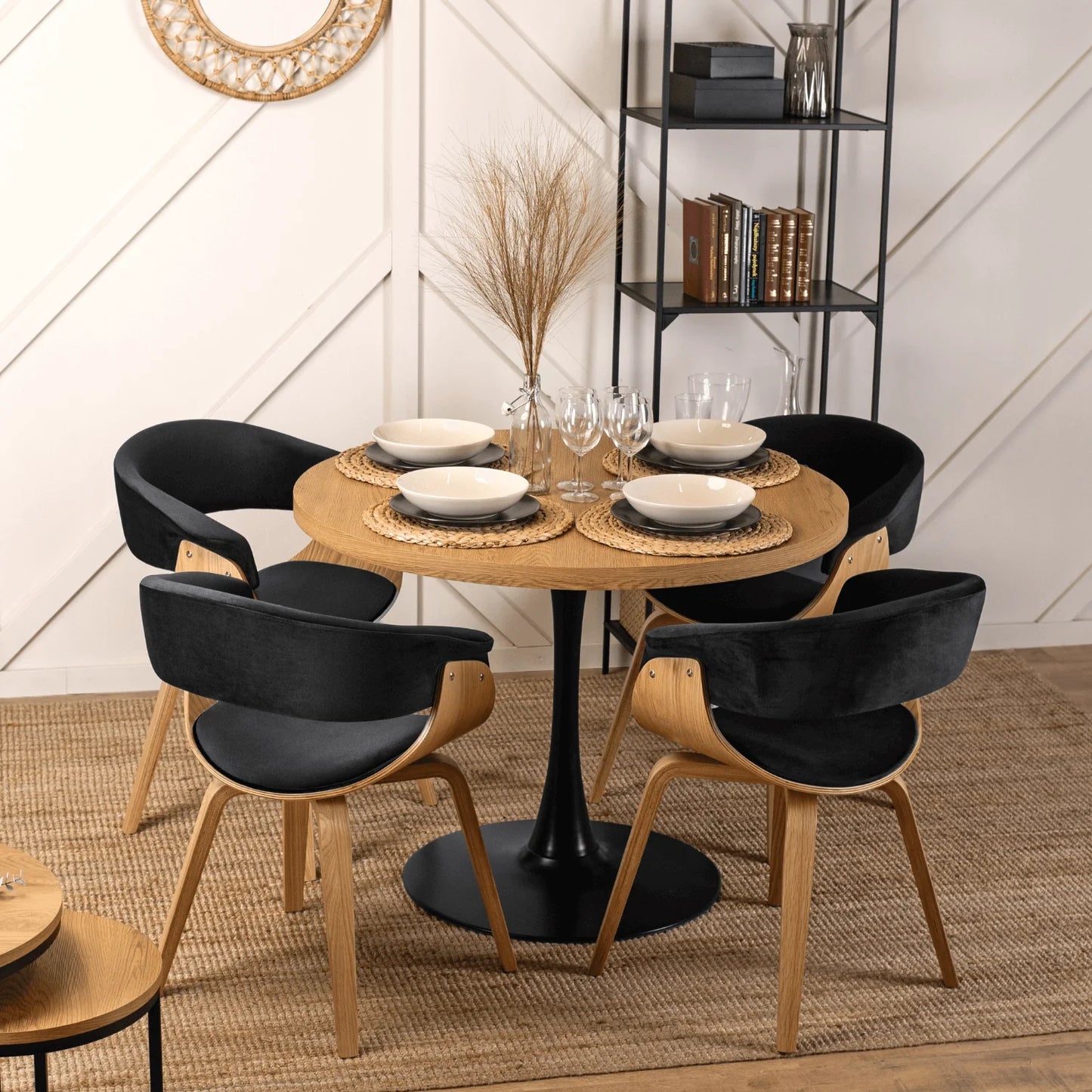 Elite GARY Golden Oak/Black Chair – A Fusion of Elegance & Comfort