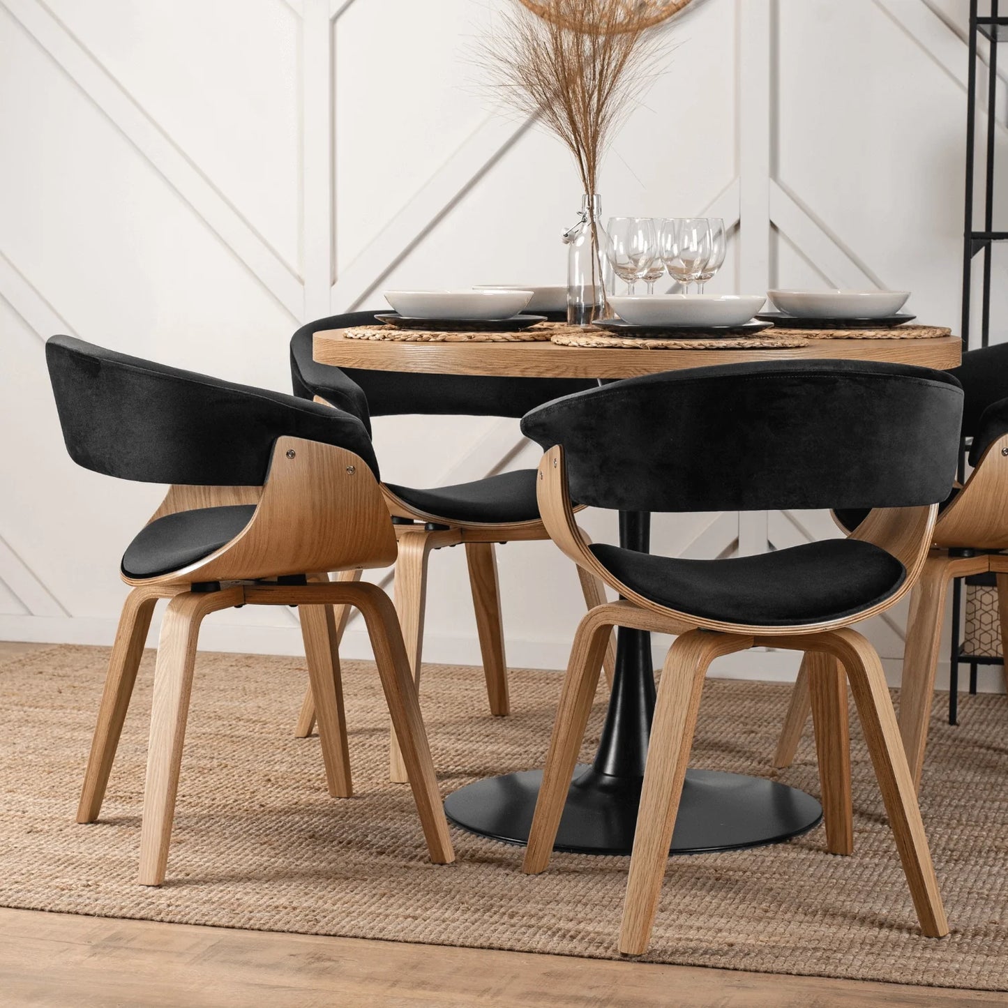 Elite GARY Golden Oak/Black Chair – A Fusion of Elegance & Comfort
