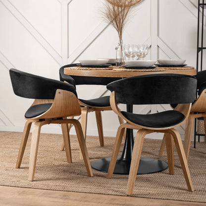 Elite GARY Golden Oak/Black Chair – A Fusion of Elegance & Comfort