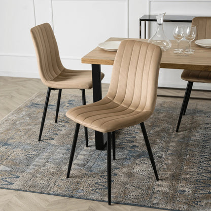 Elite IBIS Beige Velvet Chair – A Touch of Modern Elegance
