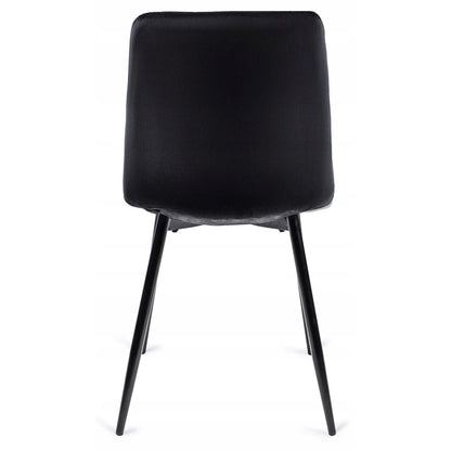 Elite IBIS Black Velvet Chair – Sleek & Modern Seating