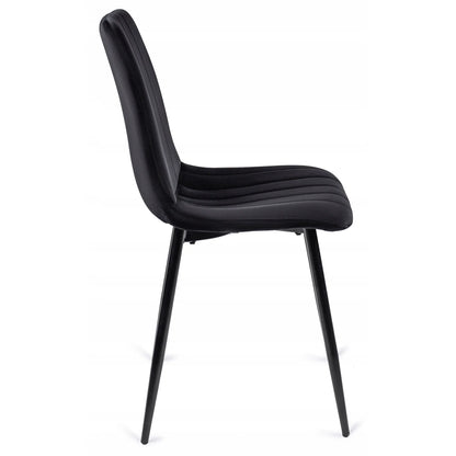 Elite IBIS Black Velvet Chair – Sleek & Modern Seating