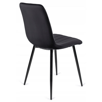 Elite IBIS Black Velvet Chair – Sleek & Modern Seating