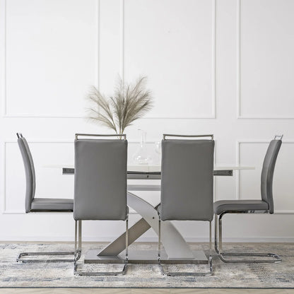 Elite LOCA Grey Eco-Leather Chair – Modern Design & Superior Comfort