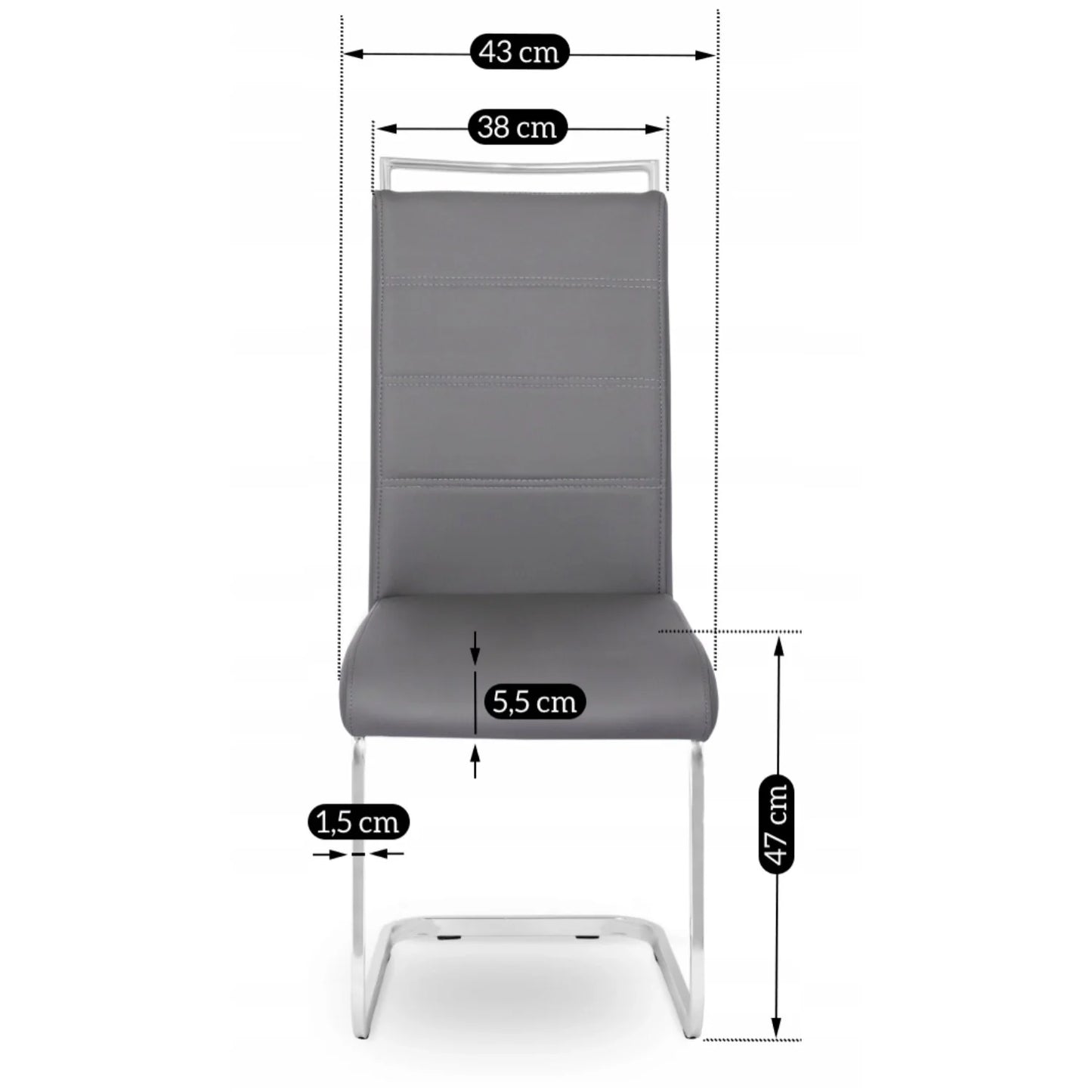 Elite LOCA Grey Eco-Leather Chair – Modern Design & Superior Comfort