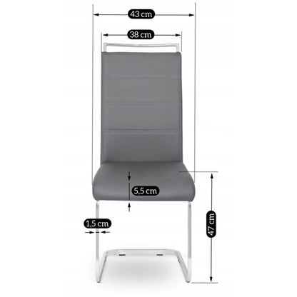 Elite LOCA Grey Eco-Leather Chair – Modern Design & Superior Comfort