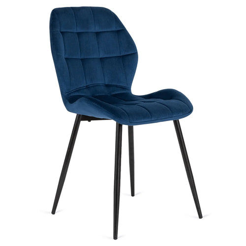 Elite LUCKY Navy Blue Velvet Chair – Timeless Elegance & Comfort