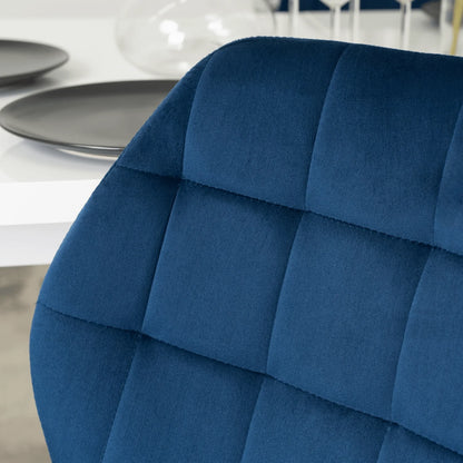 Elite LUCKY Navy Blue Velvet Chair – Timeless Elegance & Comfort