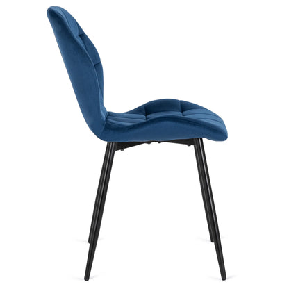 Elite LUCKY Navy Blue Velvet Chair – Timeless Elegance & Comfort