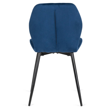 Elite LUCKY Navy Blue Velvet Chair – Timeless Elegance & Comfort