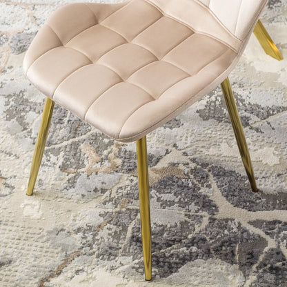 Elite LUCKY Cream Velvet Chair – Elegant Luxury for Your Space