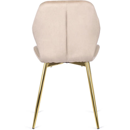 Elite LUCKY Cream Velvet Chair – Elegant Luxury for Your Space