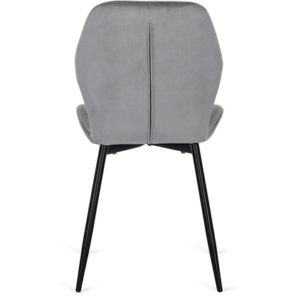 Elite LUCKY Gray Velvet Chair – Modern Comfort with a Luxurious Touch