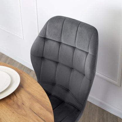 Elite LUCKY Gray Velvet Chair – Modern Comfort with a Luxurious Touch