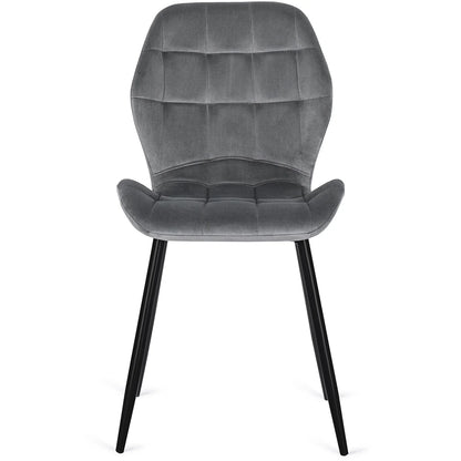 Elite LUCKY Gray Velvet Chair – Modern Comfort with a Luxurious Touch