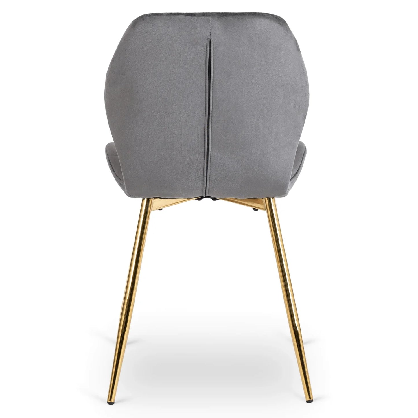 Elite LUCKY Gray Velvet Chair with Gold Legs – Elegant & Modern Seating