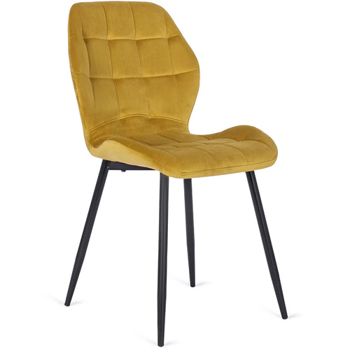 Elite LUCKY Yellow Velvet Chair – A Pop of Luxury & Comfort