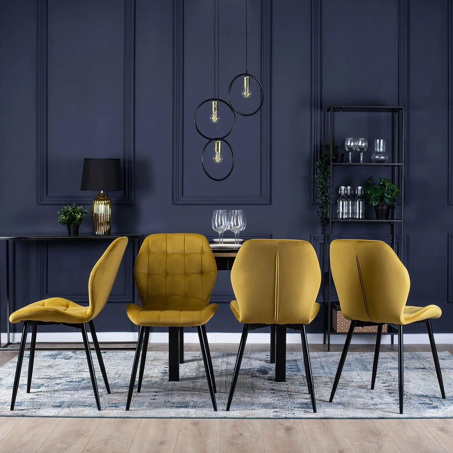 Elite LUCKY Yellow Velvet Chair – A Pop of Luxury & Comfort