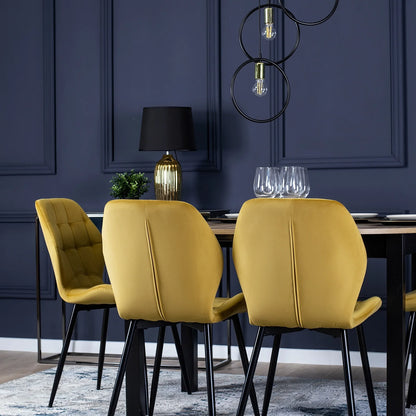 Elite LUCKY Yellow Velvet Chair – A Pop of Luxury & Comfort