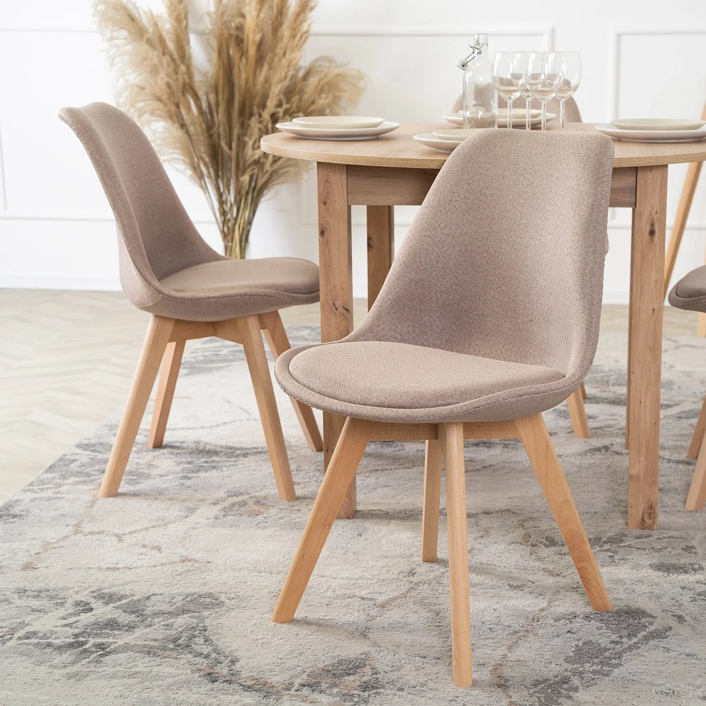 Elite NEVEL Beige Chair – Timeless Elegance & Comfort