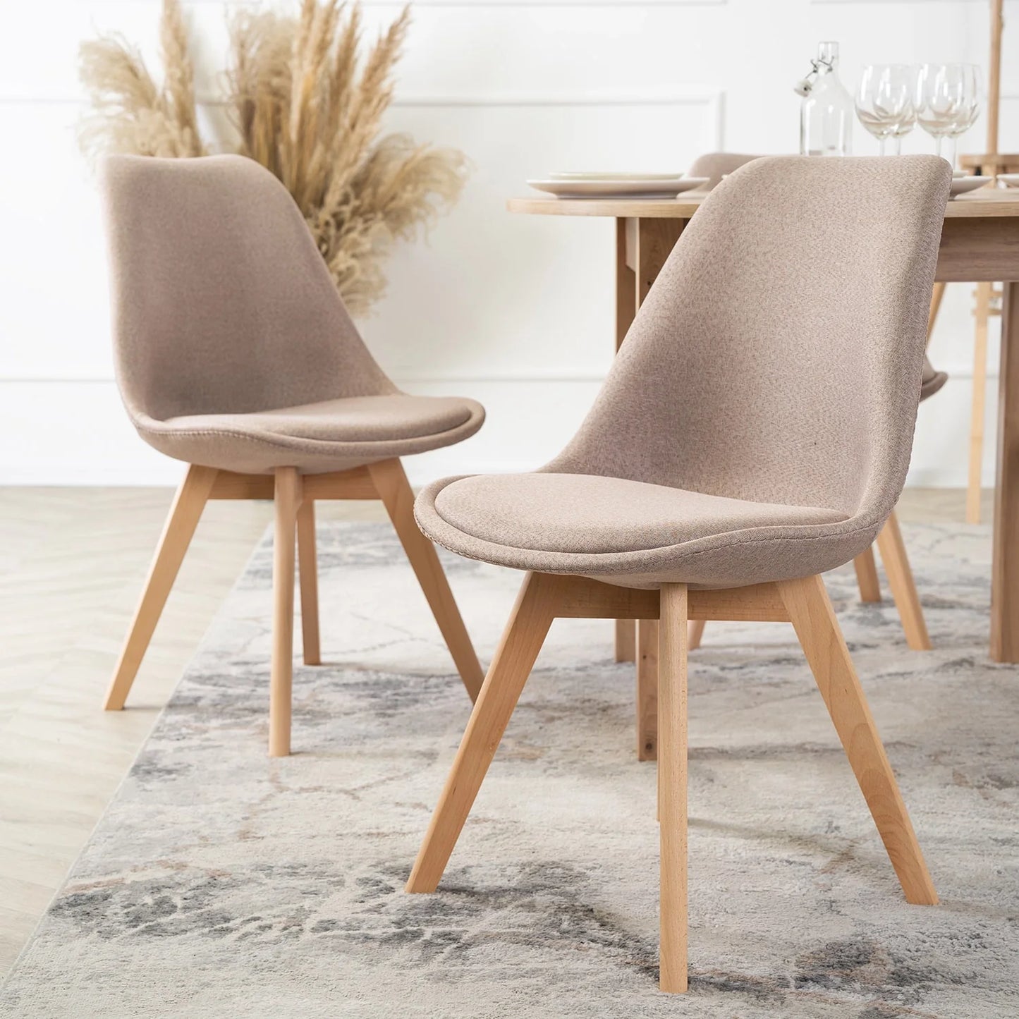 Elite NEVEL Beige Chair – Timeless Elegance & Comfort