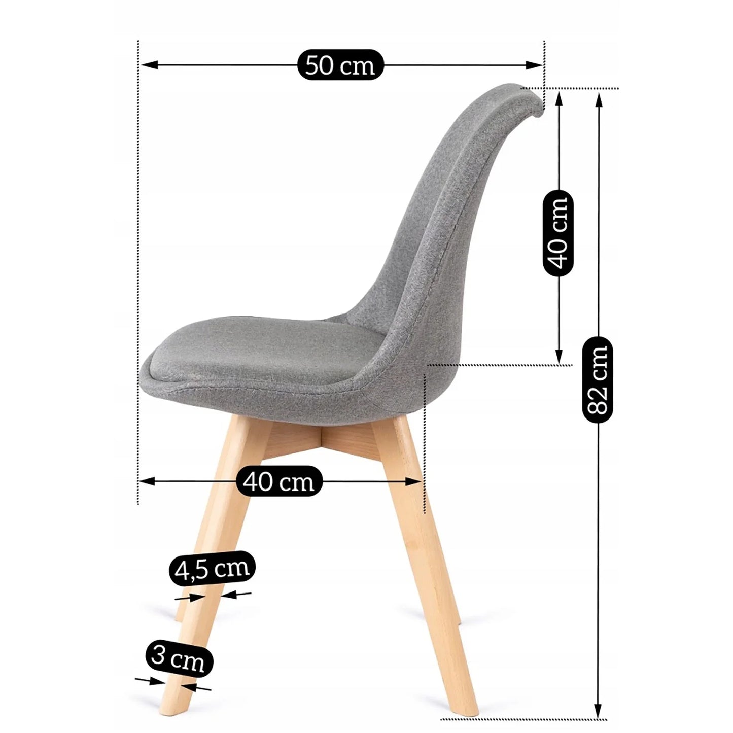 Elite NEVEL Grey Chair – Minimalist Comfort & Style