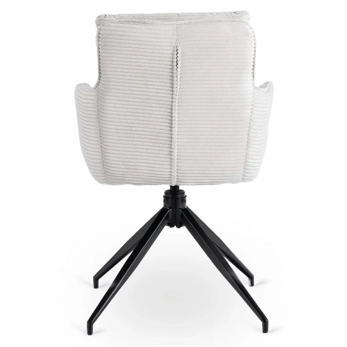 Elite AKITA Modern Upholstered Swivel Chair-Modern Grey  Corduroy