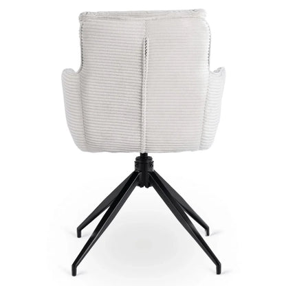 Elite AKITA Modern Upholstered Swivel Chair-Modern Grey  Corduroy