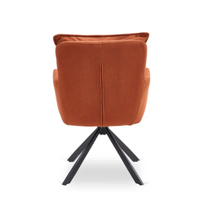 Elite CITY Modern swivel chair in rust corduroy