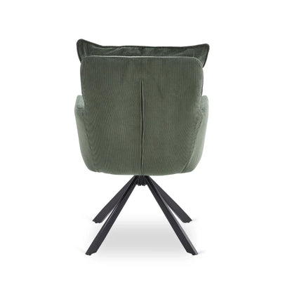 Elite CITY Modern swivel chair in green corduroy