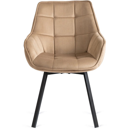 Elite LUNA Beige Velvet Swivel Chair – Elegant Comfort & Modern Design