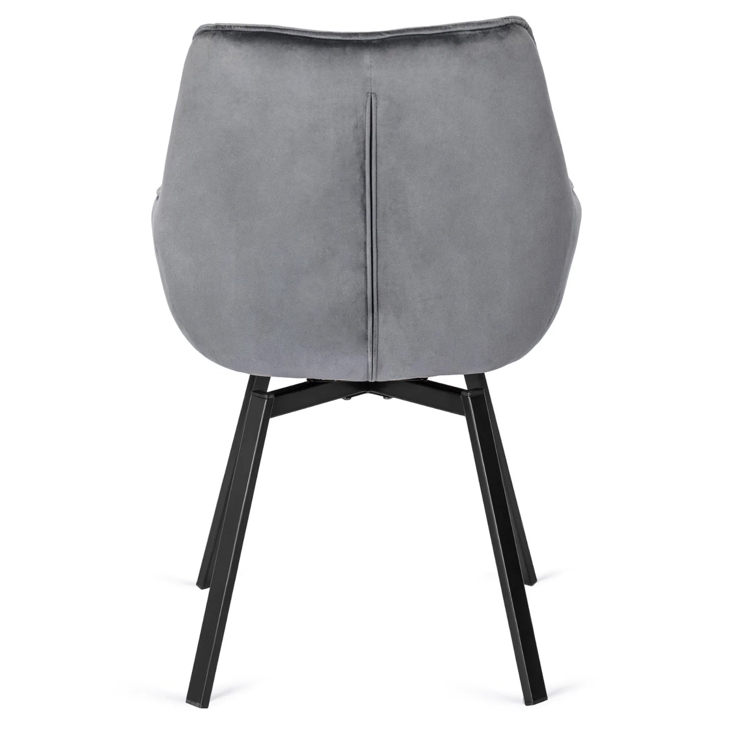 Elite LUNA Grey Velvet Swivel Chair – Modern Comfort with Style