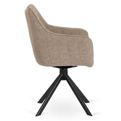 Elite MUMBAI Beige Modern Upholstered Swivel Chair