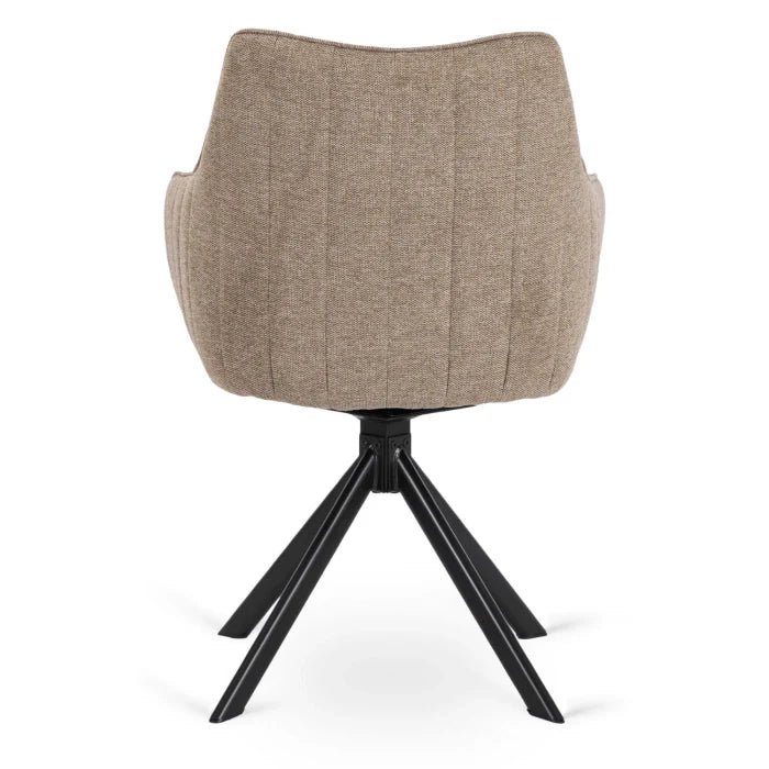 Elite MUMBAI Beige Modern Upholstered Swivel Chair