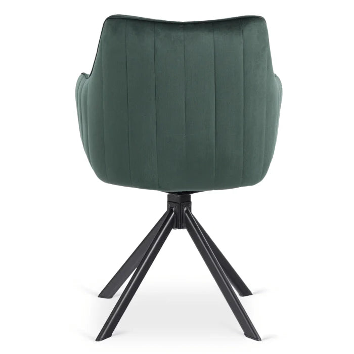 Elite MUMBAI Green Modern Upholstered Swivel Chair