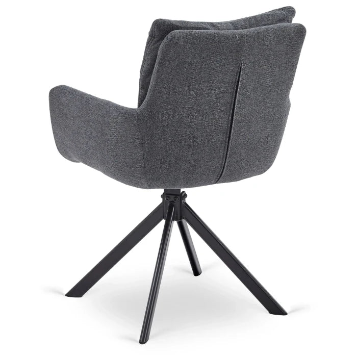 Elite PAUL Modern Upholstered Swivel Chair- Graphite