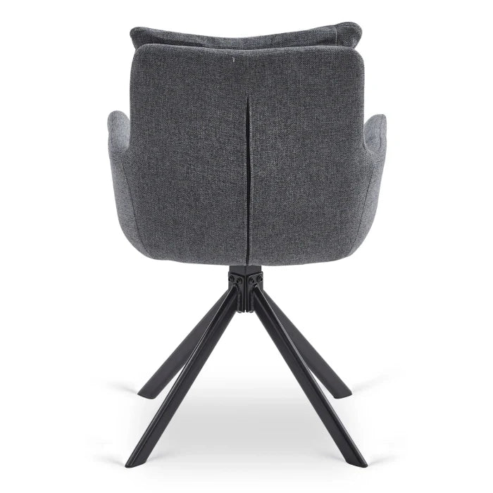Elite PAUL Modern Upholstered Swivel Chair- Graphite