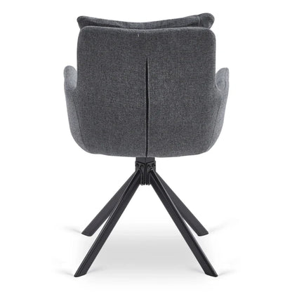 Elite PAUL Modern Upholstered Swivel Chair- Graphite