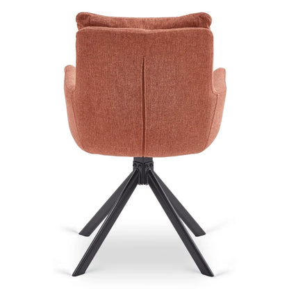 Elite PAUL Modern Upholstered Swivel Chair- Rust