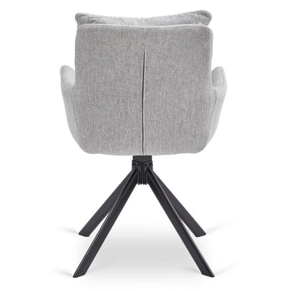 Elite PAUL Modern Upholstered Swivel Chair- Grey