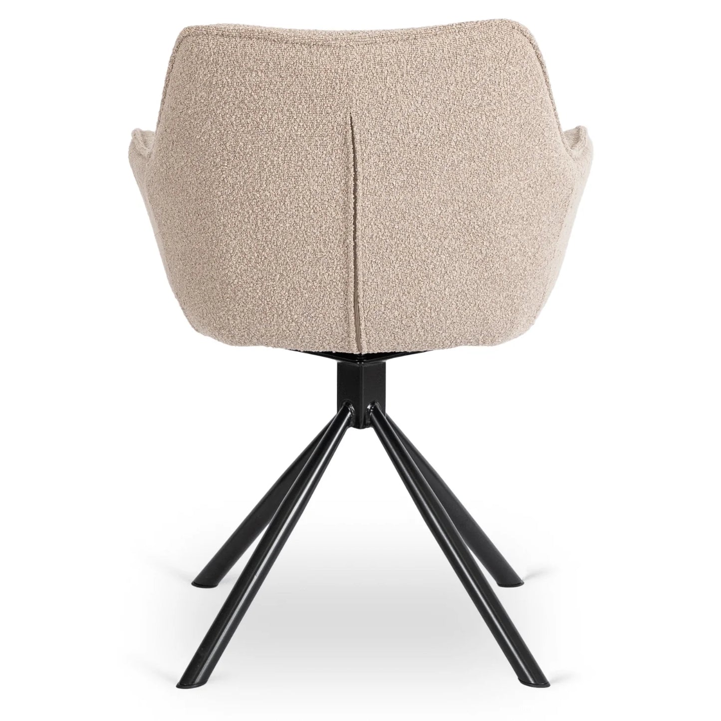 Elite PEONY Swivel Chair – Elegant Beige Bouclé Comfort