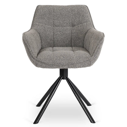 Elite PEONY Swivel Chair – Modern Gray Upholstered Comfort