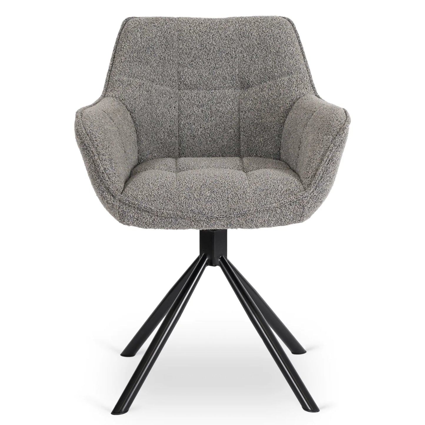 Elite PEONY Swivel Chair – Modern Gray Upholstered Comfort