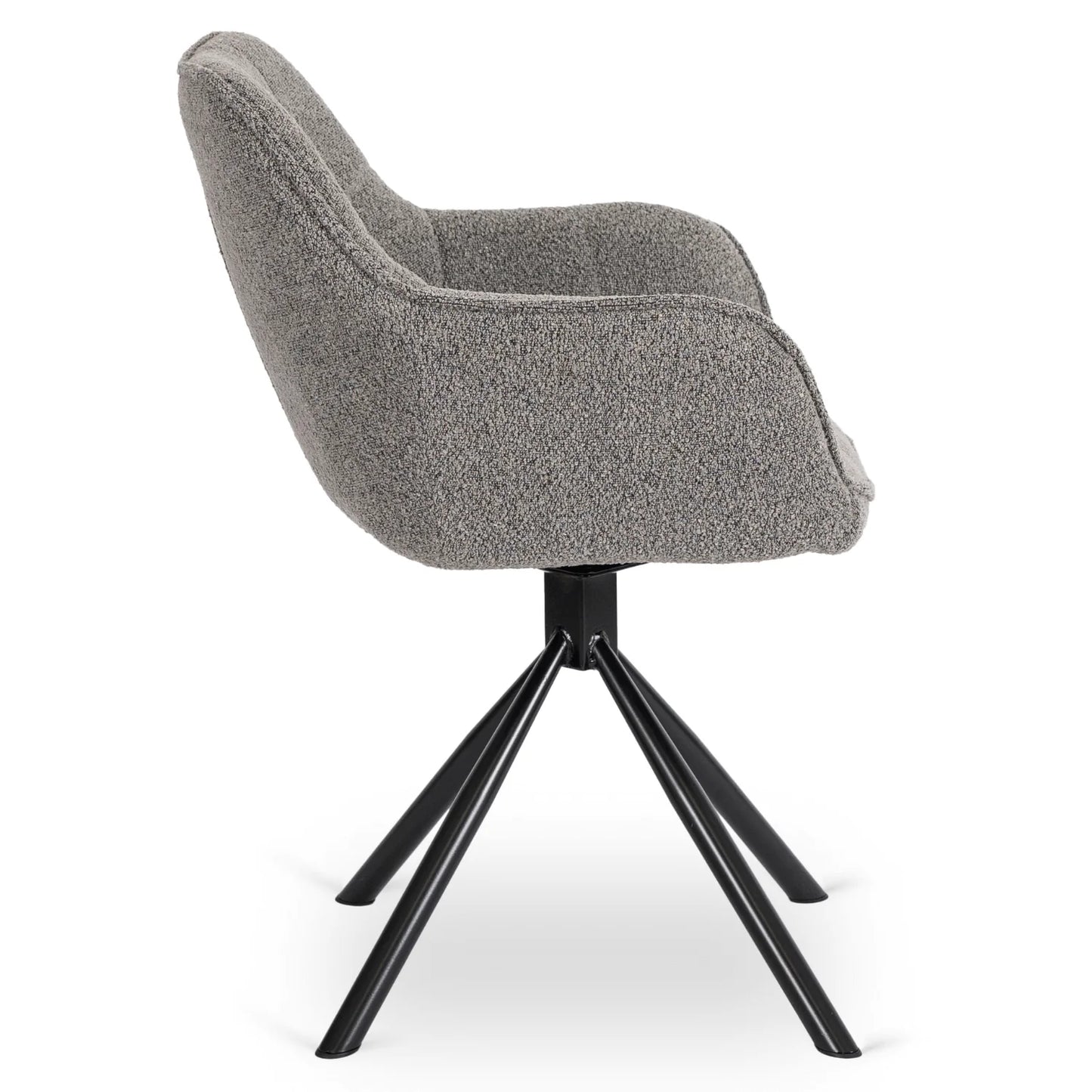 Elite PEONY Swivel Chair – Modern Gray Upholstered Comfort