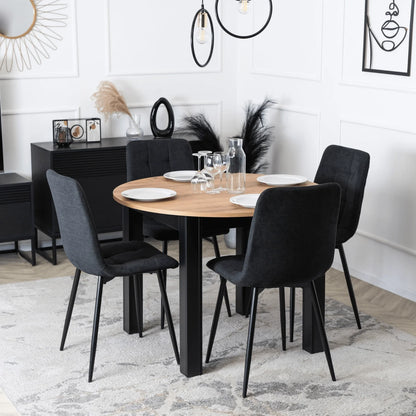 Elite PERU 2 Black Upholstered Chair – Modern Comfort with Timeless Appeal