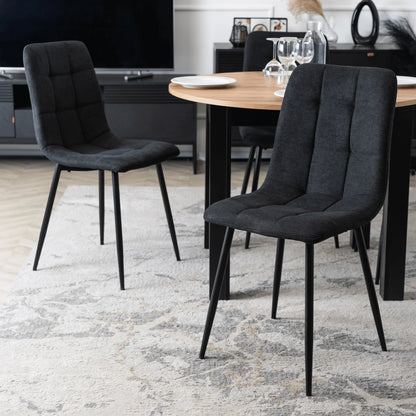 Elite PERU 2 Black Upholstered Chair – Modern Comfort with Timeless Appeal