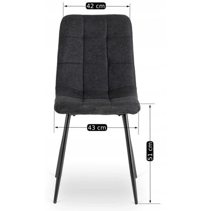 Elite PERU 2 Black Upholstered Chair – Modern Comfort with Timeless Appeal