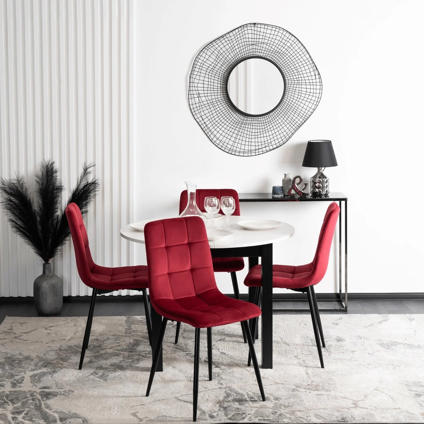 Elite PERU Burgundy Velvet Chair – A Touch of Luxury and Sophistication