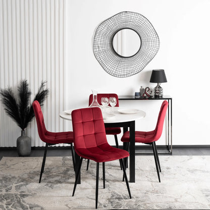 Elite PERU Burgundy Velvet Chair – A Touch of Luxury and Sophistication