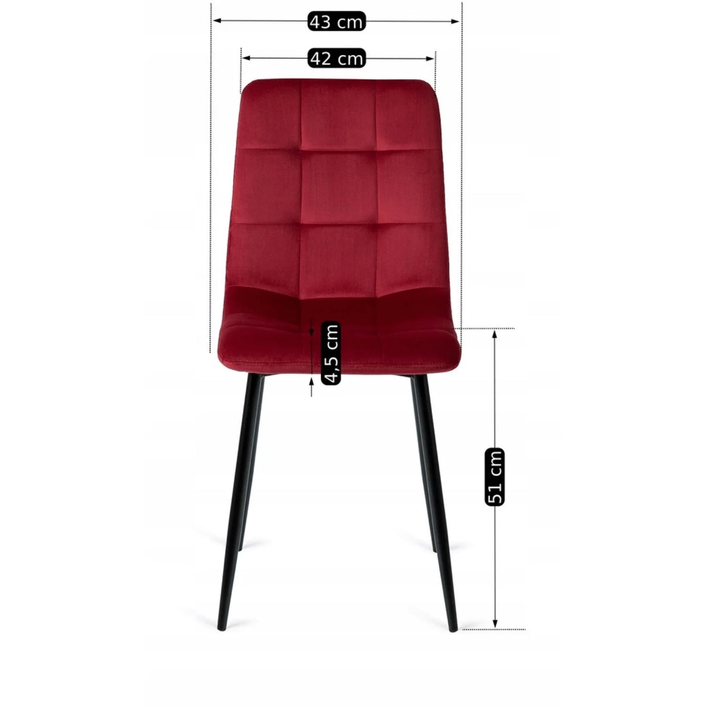 Elite PERU Burgundy Velvet Chair – A Touch of Luxury and Sophistication